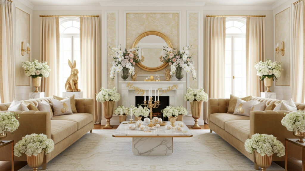 Easter Luxury Living Room Decor Ideas for Elegant Seasonal Style