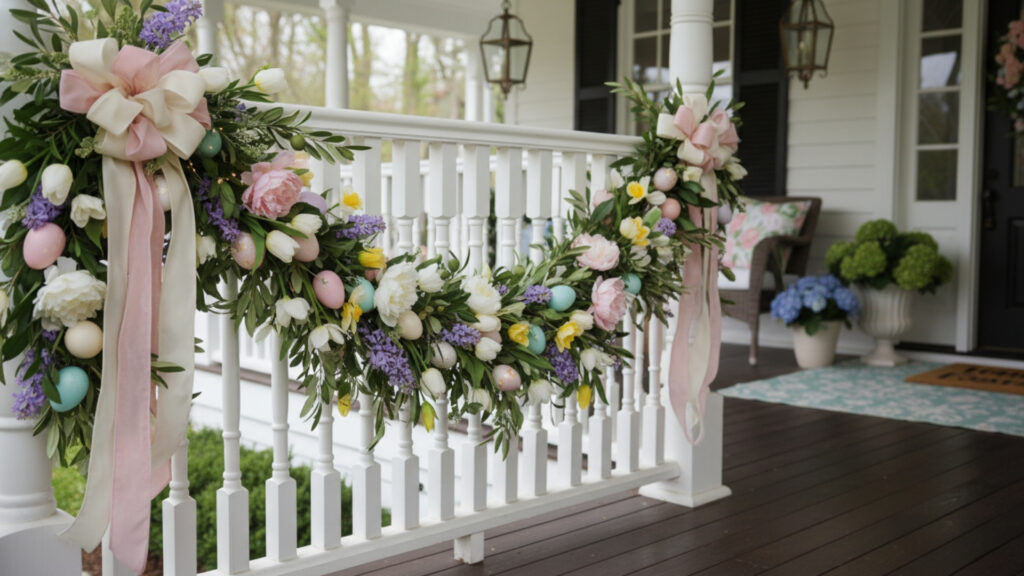 Easter Outdoor Garland Decoration Ideas for Layered Decorative Elegance