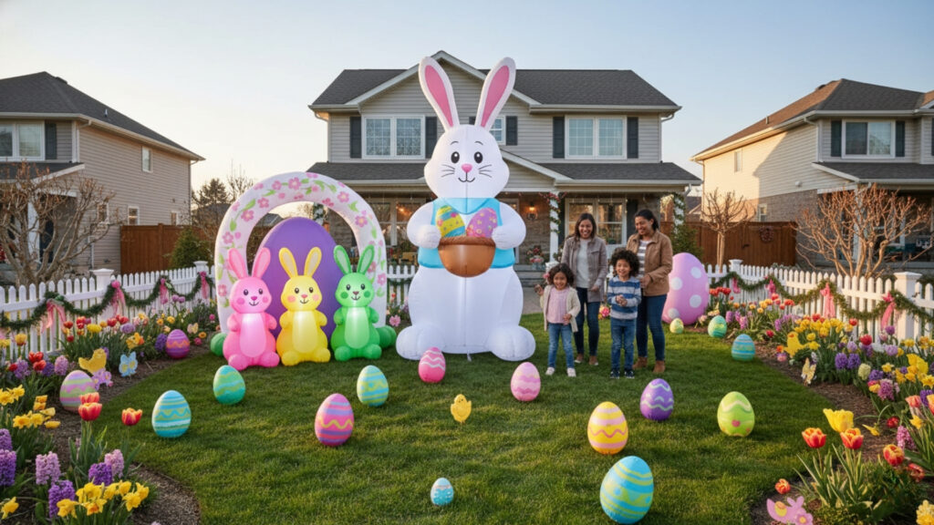 Easter Outdoor Inflatable Decoration Ideas for Bold Family Friendly Fun
