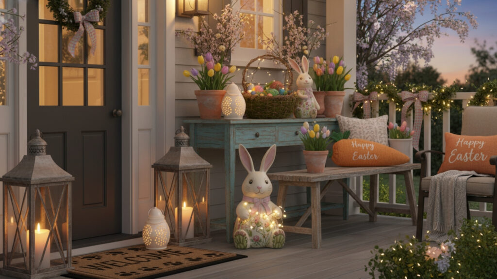 Easter Outdoor Lantern Decoration Ideas for Warm Inviting Glow