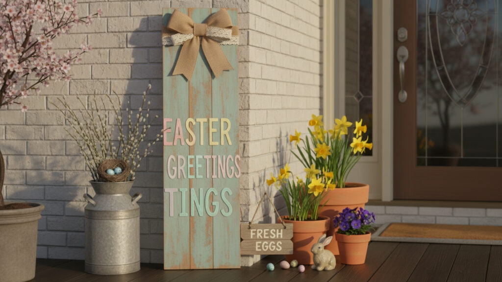Easter Porch Sign Decor Ideas for Welcoming Seasonal Messages