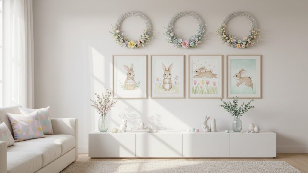 Easter Wall Decor Ideas for Fresh Living Room Styling