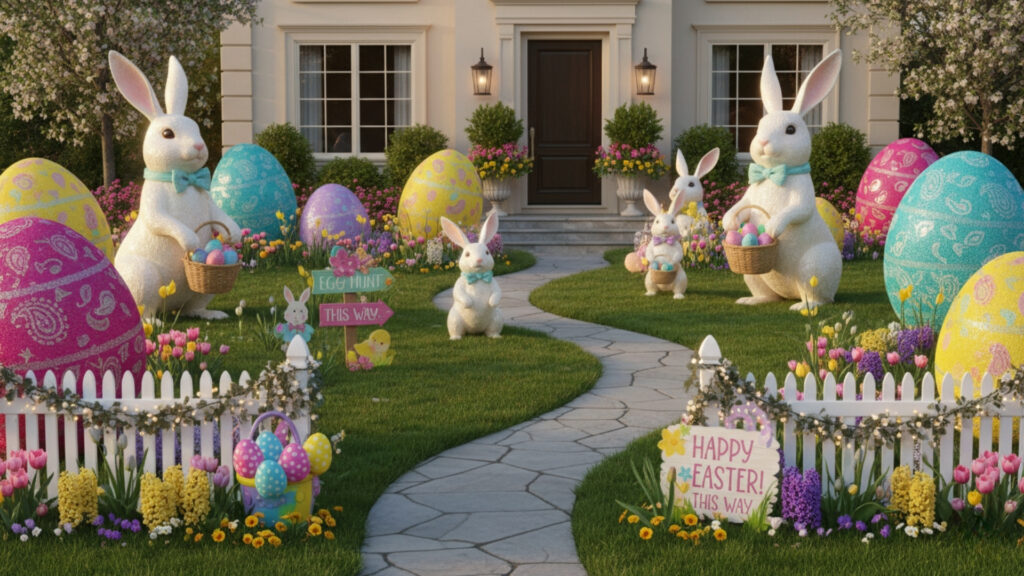 Easter Egg Garden Decoration Ideas for Playful Spring Landscapes