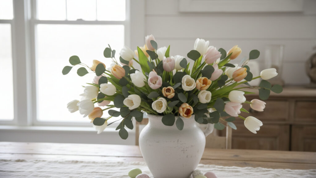 Farmhouse Easter Floral Decor Ideas for Natural Spring Beauty