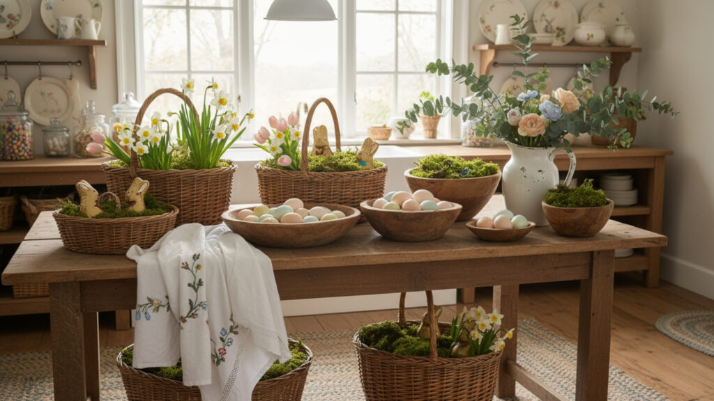 Farmhouse Easter Kitchen Decor Ideas for Cozy Functional Spaces