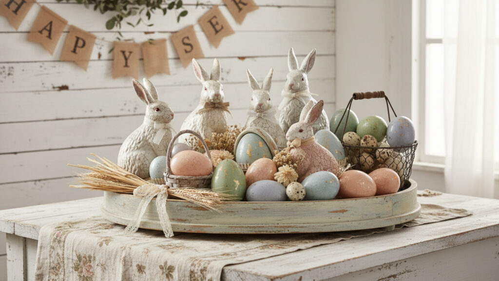 Farmhouse Easter Vintage Decor Ideas for Timeless Rustic Appeal