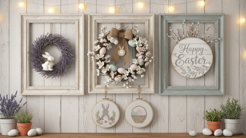Farmhouse Easter Wall Decor Ideas for Cozy Rustic Interiors