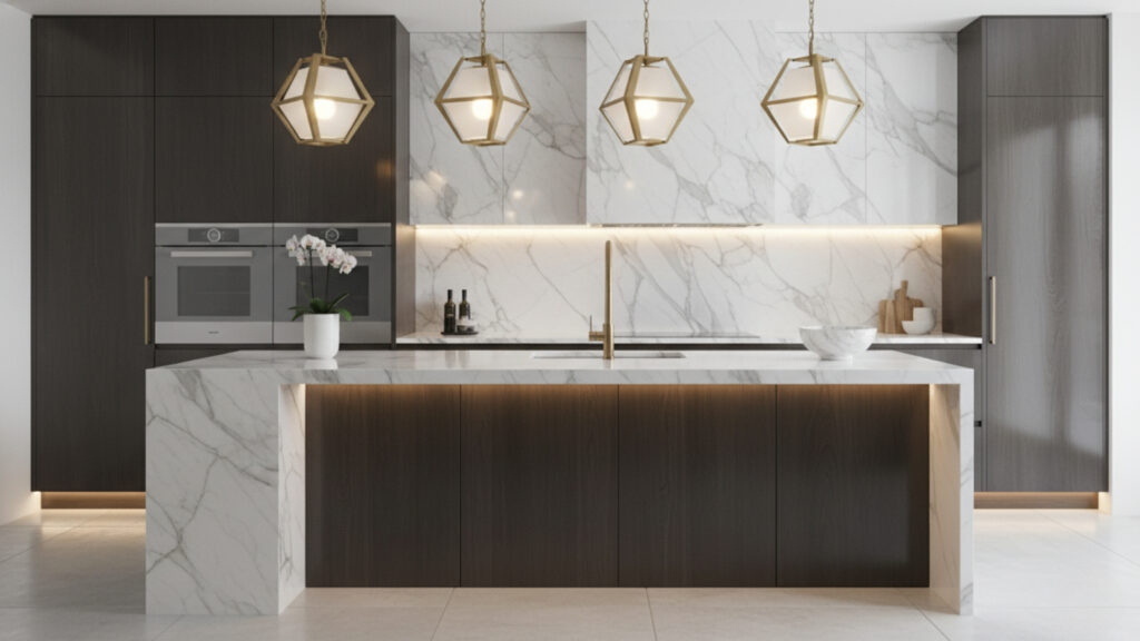High-End Marble Kitchen Design Ideas For Premium Look Style