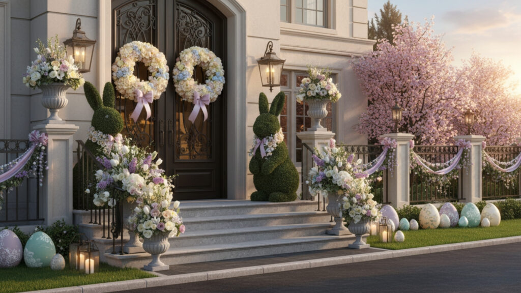 Luxury Easter Outdoor Decoration Ideas for Elegant High-End Displays