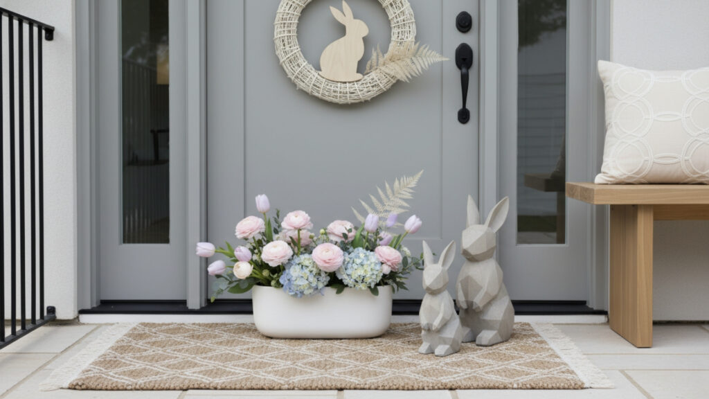 Minimalist Easter Outdoor Decoration Ideas for Elegant Seasonal Simplicity