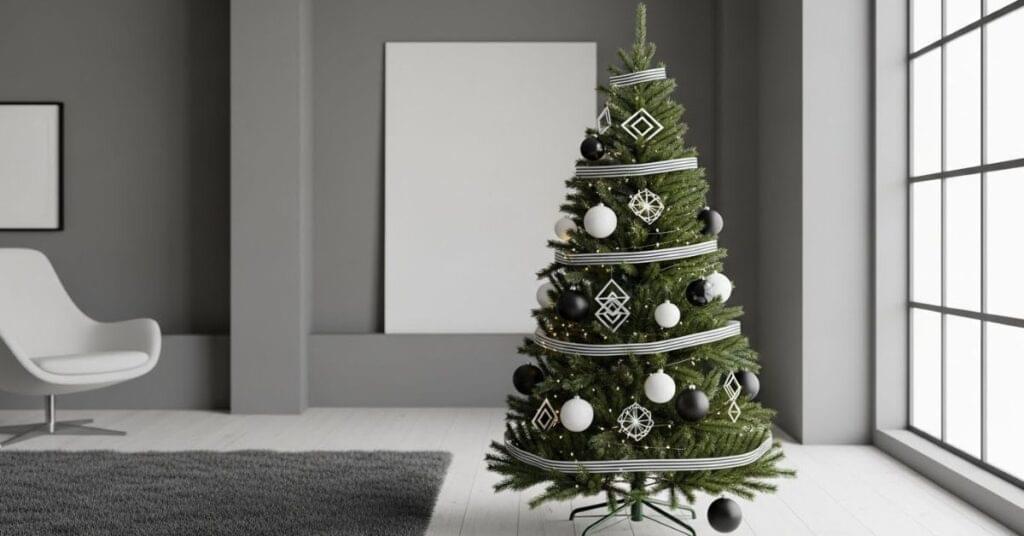 Modern Black & White Minimalist Tree
