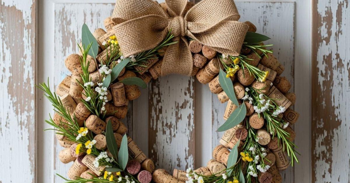 Rustic Wine Cork Wreaths for Any Season