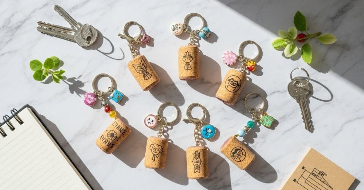 Wine Cork Keychains & Mini Accessories