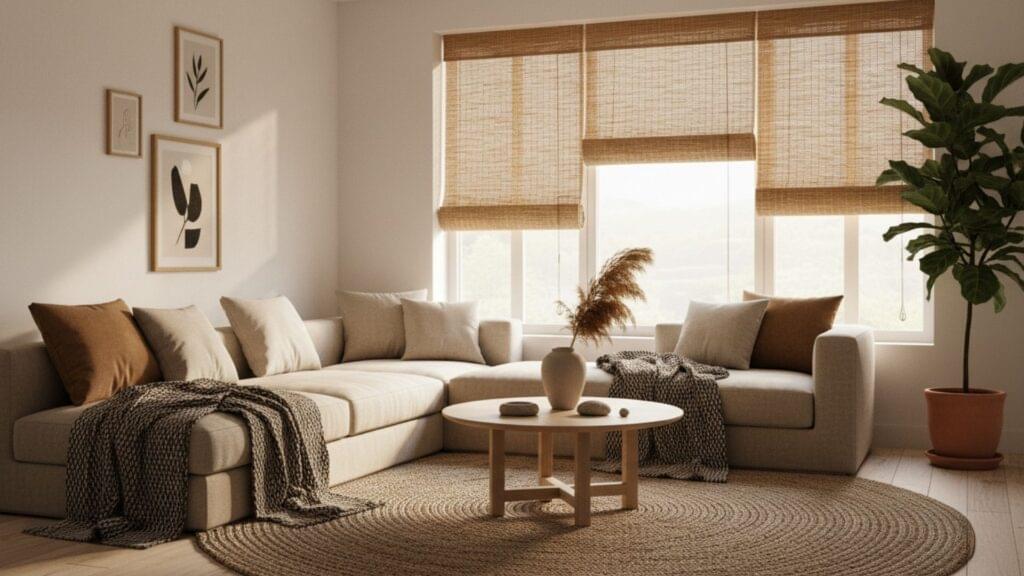 natural woven shades organic window look
