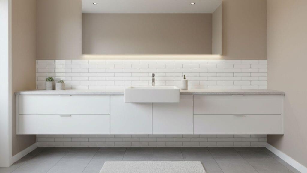 peel and stick backsplash bathroom
